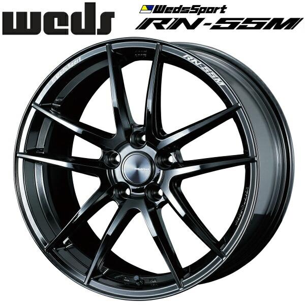 Weds Sport RN-55M 18インチ 8.5+45 114.3 4本 WEDS（ウェッズ） WedsSport RN-55M グロスブラック 4本セット 8.5J-18