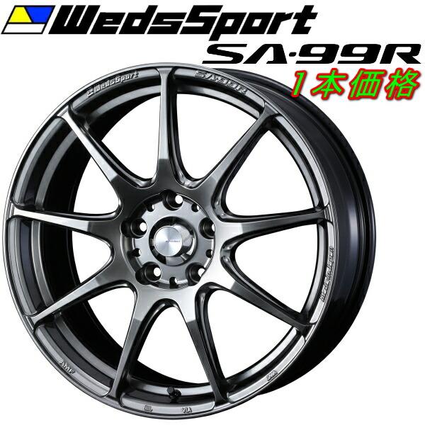 WedsSport SA-99R 1本価格 プラチナシルバーブラック6.0-15 4H100+38