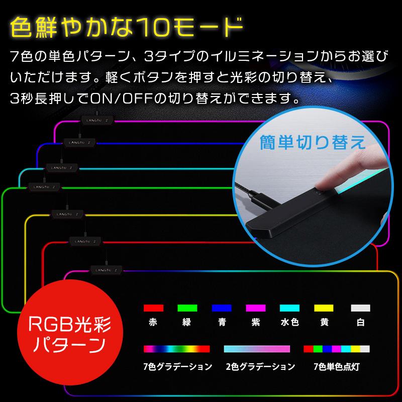 ゲーミングマウスパッド 光るマウスパッド ゲーミング マウスパッド 