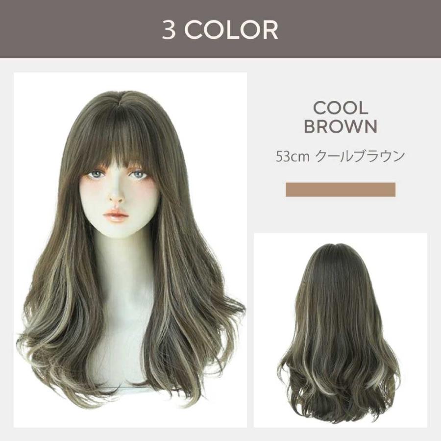 ウィッグ ロング ロングヘア 後ろ髪 53cm ストレート 巻き髪 フル
