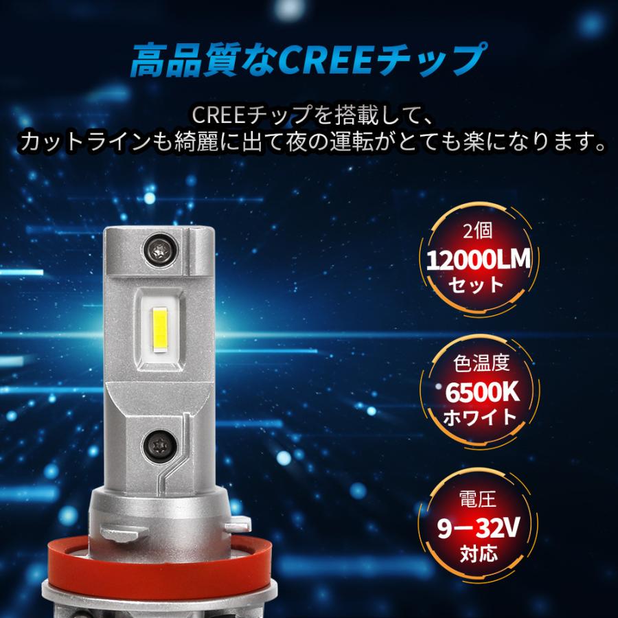 セレナ C27 H8/H9/H11/H16 LED ハイビーム ヘッドライト ポン付け ファンレス ホワイト 高輝度 爆光 防水防塵 車検対応 2年保証 送料無料 日産｜nextstageyh2｜03