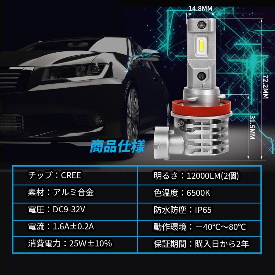 ウェイク LED フォグランプ ダイハツ LA700S/710S H8 H11 H16 車検対応