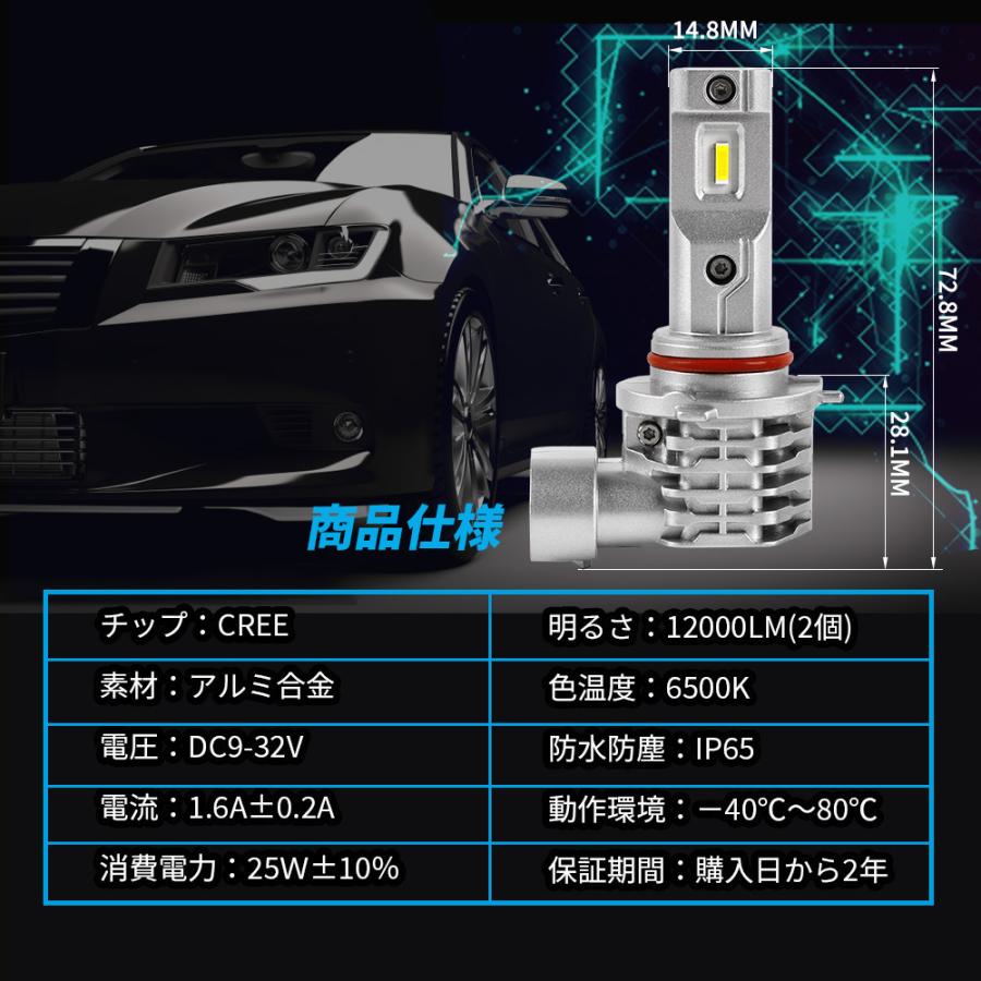 LED ヘッドライト トヨタ エスティマ ACR/GCR5#系 50系 前期 中期 HB3 車検対応 高輝度 爆光 ファンレス 一体型 ポン付け  DC9v~36v 送料無料｜nextstageyh3｜08