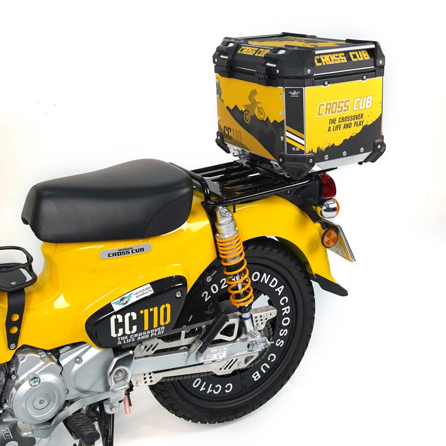CC110 バイク　リアボックス クロスカブ リアボックス 45L アルミ製 防水防塵 着脱しやすい 四角い