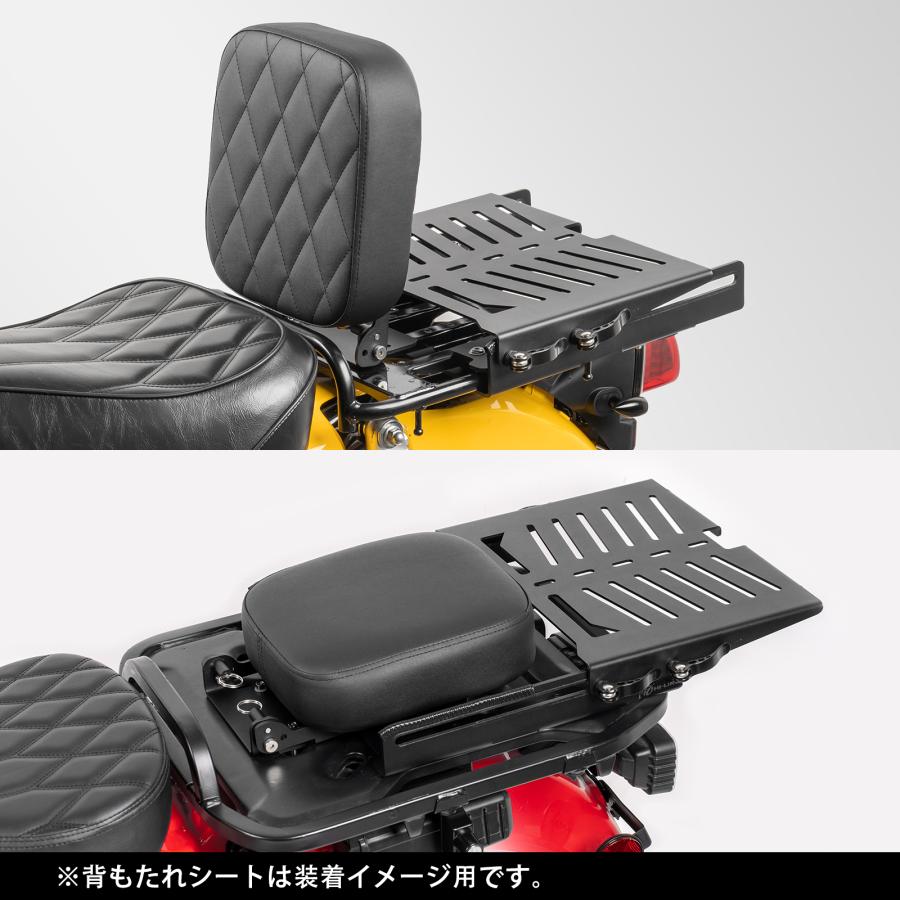 ハンターカブ用スリムリアキャリー　バイク 荷台 ブラック スチール製 Amazon | キジマ(Kijima) バイクパーツ リアラック リアボックス