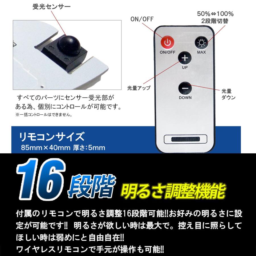 プリウス50系 SMD LEDルームランプ 16段階調光リモコン付き 送料無料 光量調節可能 カスタムパーツ セット 室内灯 高輝度 126発 7点セット　｜nextstageyh｜05