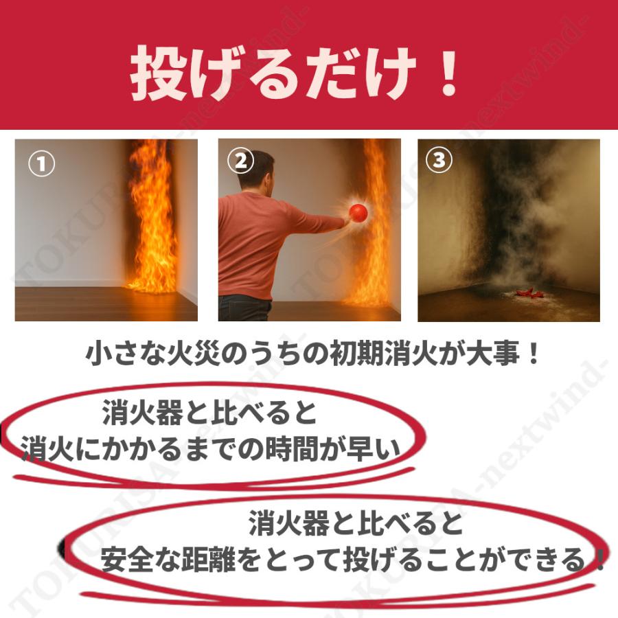 消える魔球2 2個入 投げる消火用具 ボール型 投てき消火用具 日本製 A