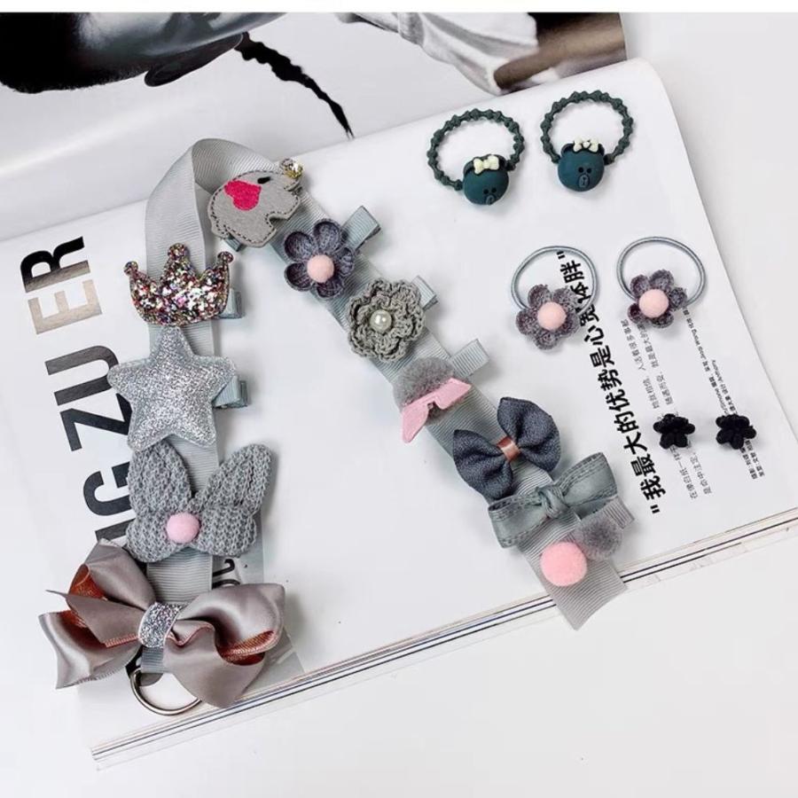 夏の爆買WEEK ヘアアクセサリー18点セット 髪飾り ヘアクリップ