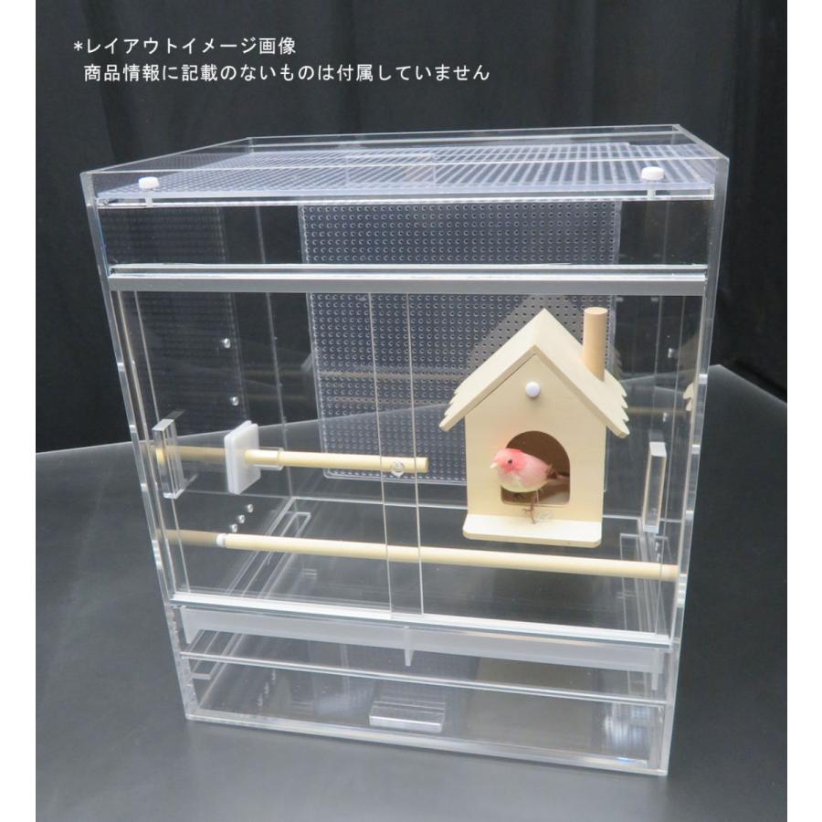 アクリルケース 扉なし(インコ35角サイズ) インコさんケージ