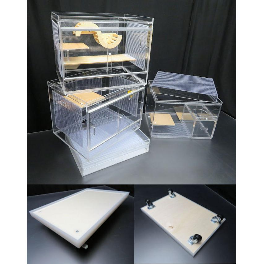 【公式】 デグーマウス・チンチラ高級セット　平面フタ　キャスター架台付 【UOI1770711507】(63500円)