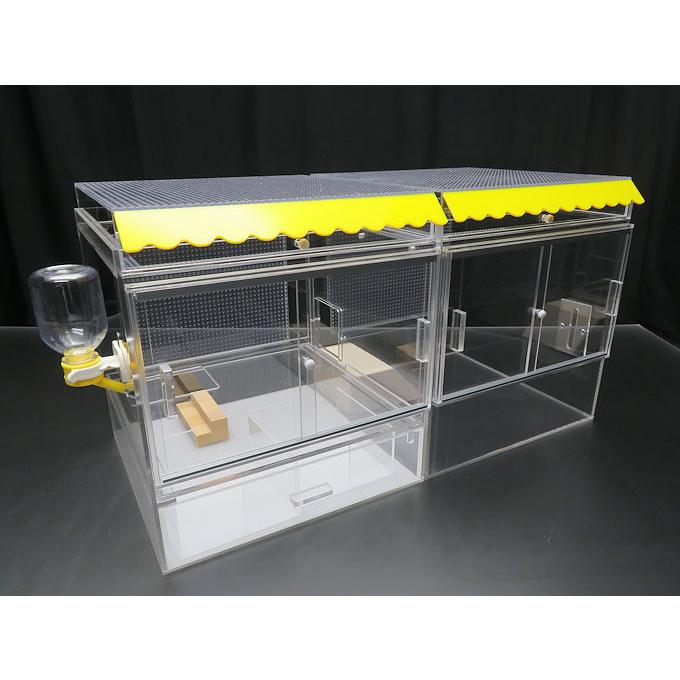 大きなゴールデンハムスターケージ 70 35 38 ポコポコひさしフタ 不透明イエロー Agho 703538py アクリルケージ屋さん 通販 Yahoo ショッピング