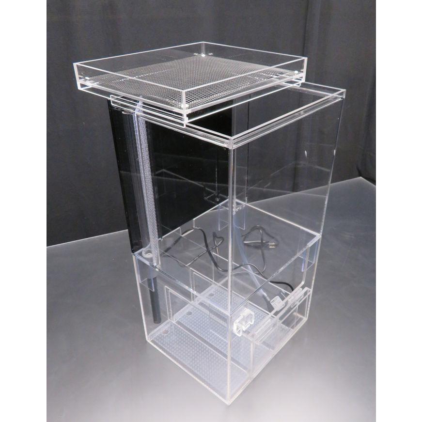 小型オーバーフロー水槽 30×25×59cm バック面黒 : アクリル 小型オーバーフロー水槽 30×25×59cm バック面黒 : アクリル