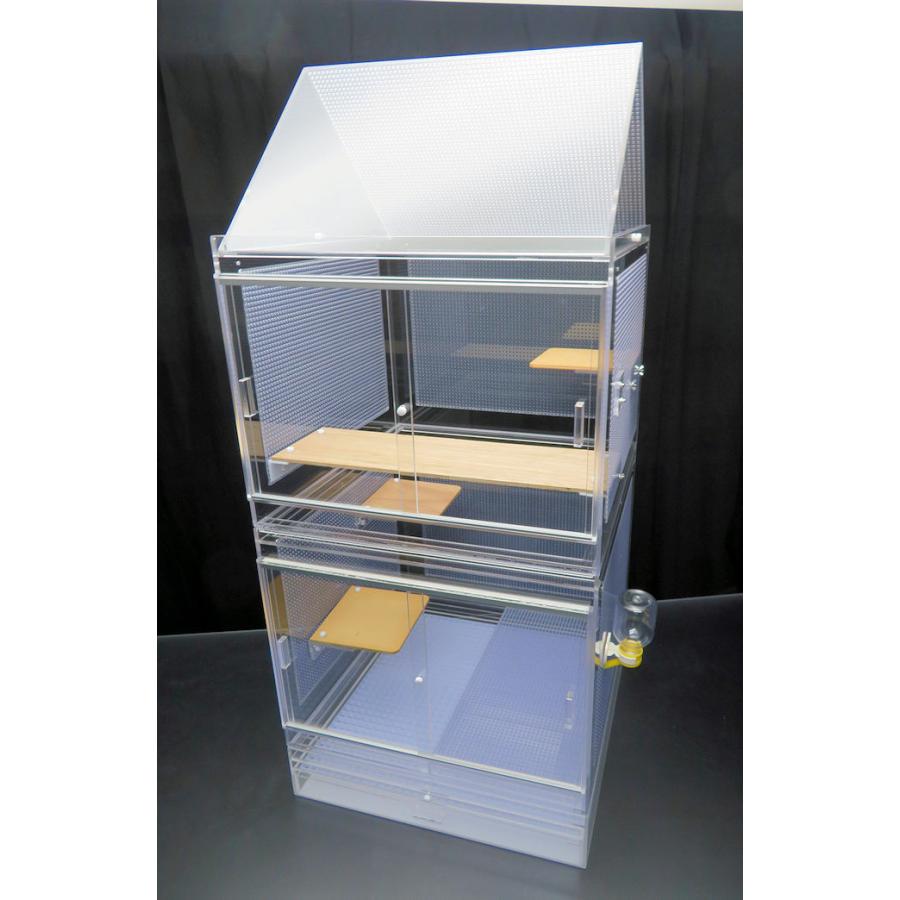 50×50×113cm　デグーマウス・チンチラ　ジョイントケージ　三角屋根　3面パンチング