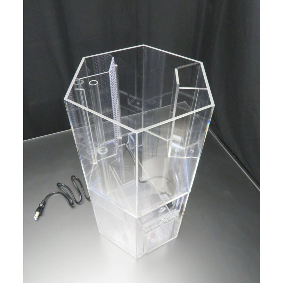 六角形のオーバーフロー水槽 一辺15cm 約15L フタ有|nexxtshop|07