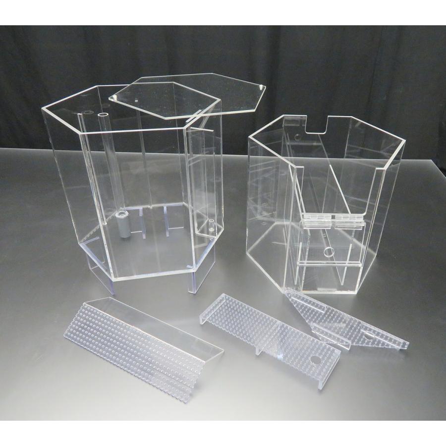 六角形のオーバーフロー水槽 一辺15cm 約15L フタ有|nexxtshop|09