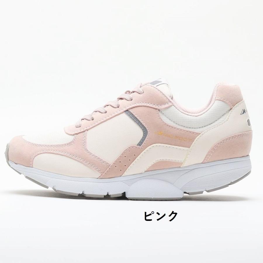 ウォーキングシューズ レディース 4E 幅広 ミッドフット 軽量 クッション 外反母趾対応 足底筋膜炎対応 MF82 22cm 25cm 黒 白 ピンク ネイビーの画像