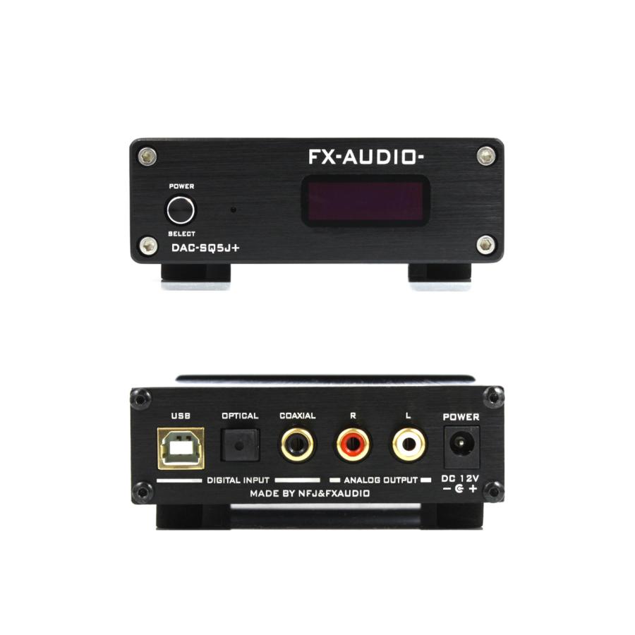FX-AUDIO- DAC-SQ5J+[ブラック] Burr-Brown PCM1794A搭載 ハイレゾDAC USB 光 オプティカル 同軸 デジタル 最大24bit 192kHz｜nfj｜02