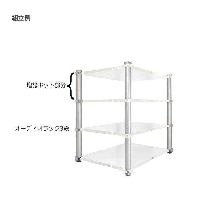 アクリル製 [CUBE]オーディオラック[W:129.5×D:129.5mm 4.8mm厚]用 1段