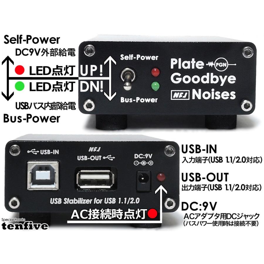NFJ 『PGN（Plate Goodbye Noises）』USBノイズフィルター機構付きUSB