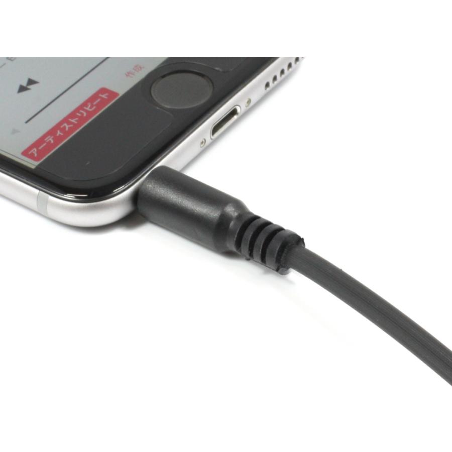 3.5mm-3.5mmステレオミニプラグ(オス-オス) オーディオケーブル 1m [黒