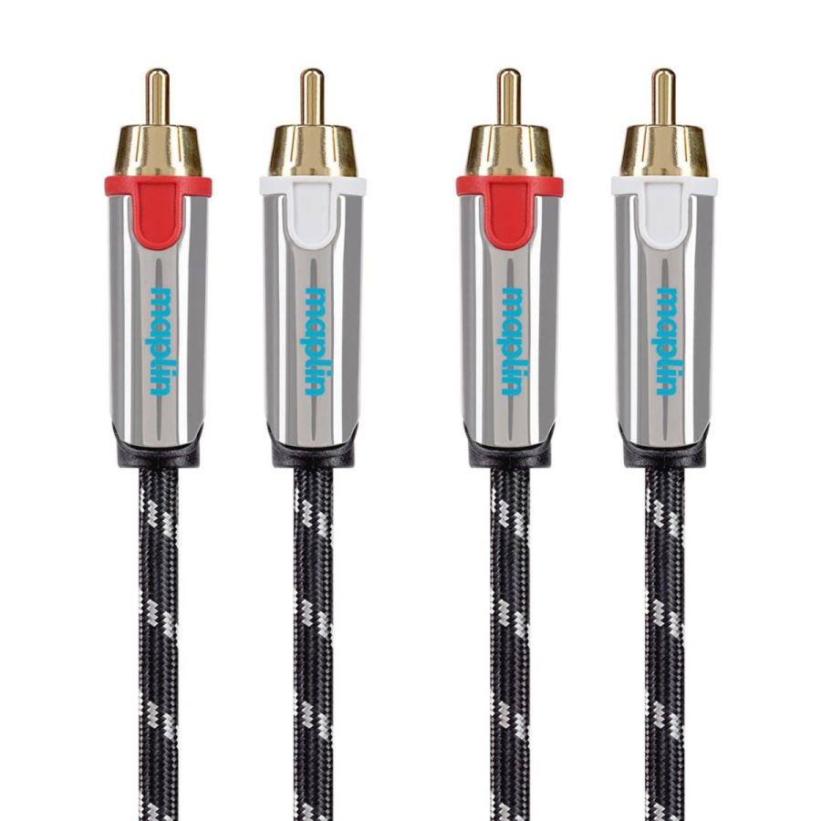 maplin製 高品質 Pro オーディオケーブル ステレオRCAケーブル[1.5m