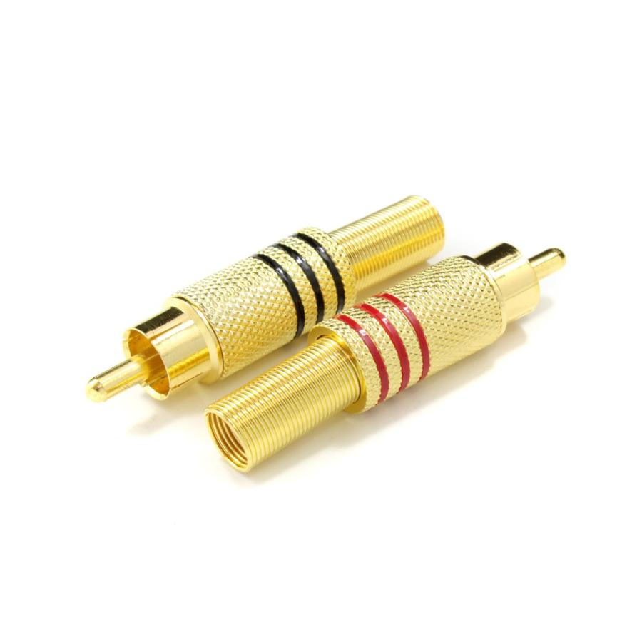 金メッキRCAプラグ2個Set はんだレスタイプ (RCA PLUG TYPE A)｜nfj｜02