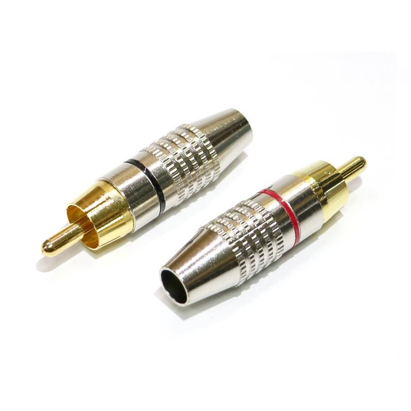 金メッキRCAプラグ2個Set はんだレスタイプ (RCA PLUG TYPE B 金メッキRCAプラグ2個Set はんだレスタイプ (RCA PLUG TYPE B