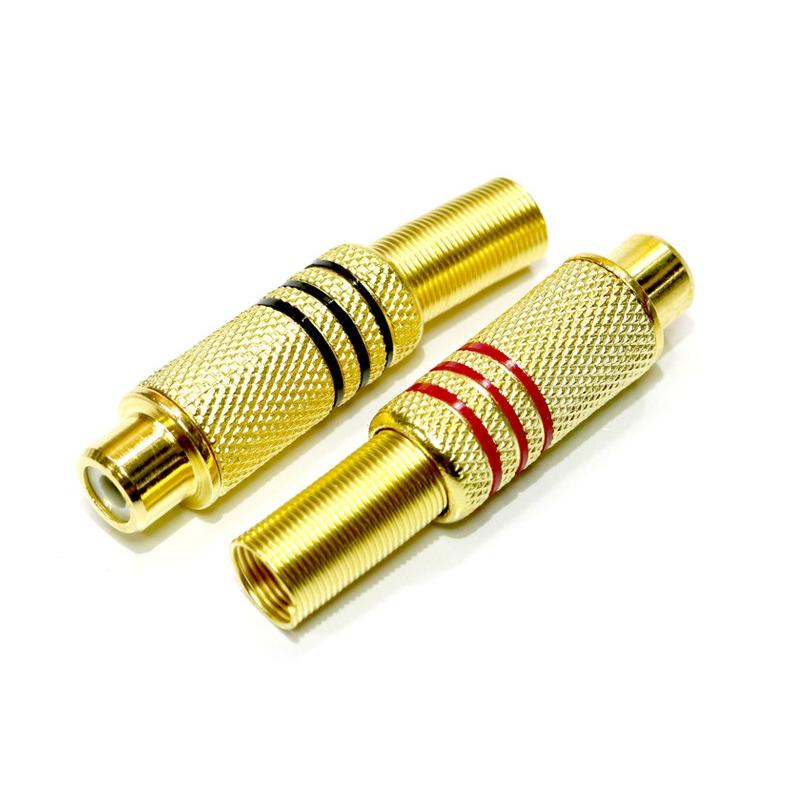 シルバー アンプ RCA端子付き 2つセット 金メッキRCAジャック2個Set [RCA JACK TYPE A] : NFJストア ヤフー