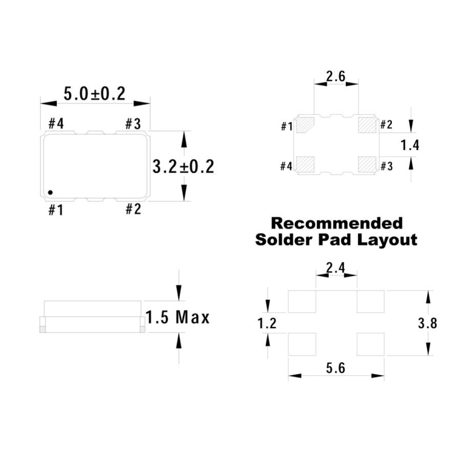 超高精度温度補償型水晶発振器 FOX924B[12MHz] 2個セット TCXO 水晶
