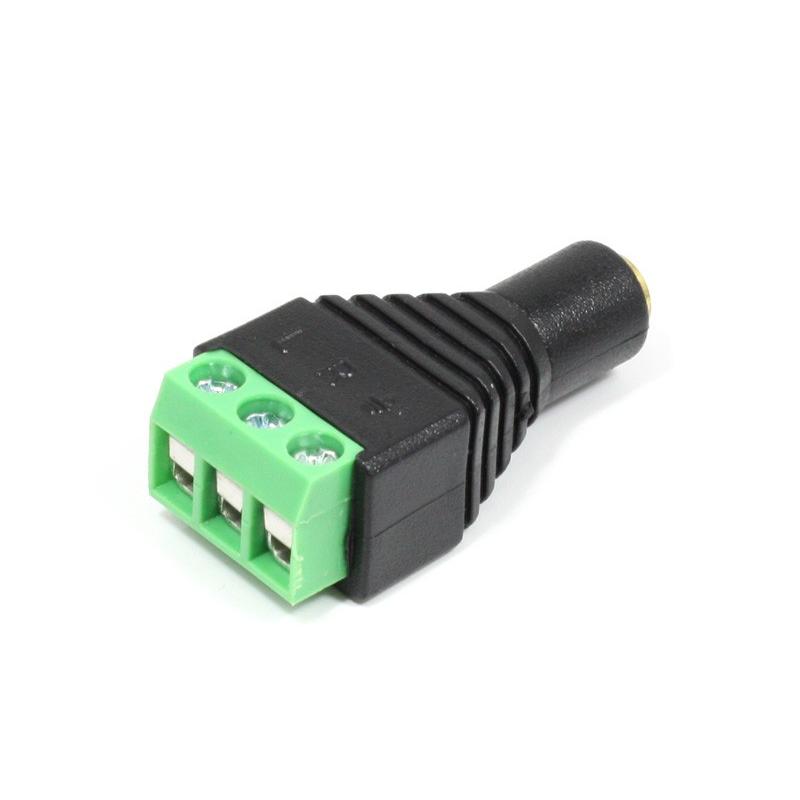 金メッキ 3.5mmステレオミニジャック 3極ターミナル 変換コネクター 3 