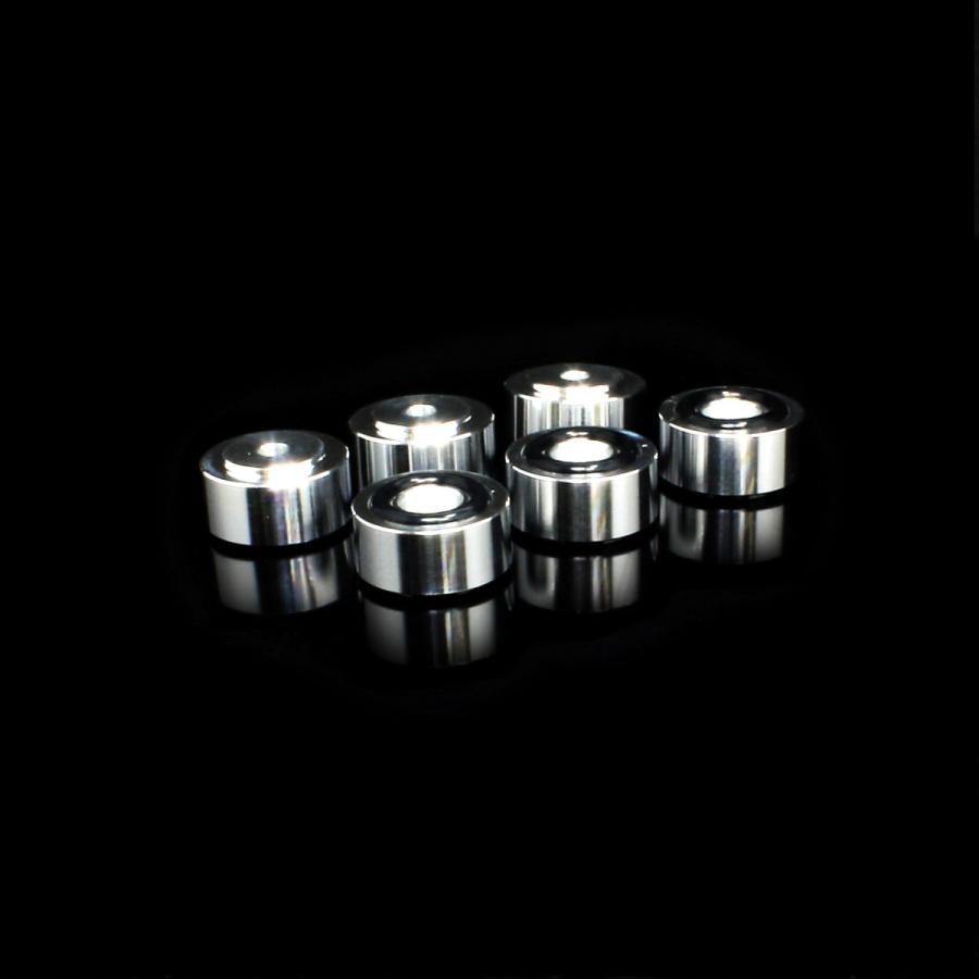 Φ20×10mm●アルミ削り出しインシュレーター6個Set 滑り止めリング付き・滑り止めシート付属 置型・ネジ止め両対応 スピーカー オーディオ｜nfj｜03