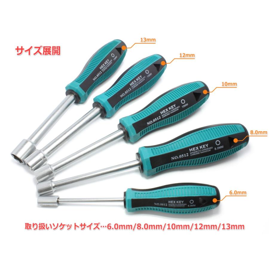 六角ソケットドライバー ナットドライバー 芯深タイプ 12mm M8 P77 Nfjストア ヤフーショッピング店 通販 Yahoo ショッピング