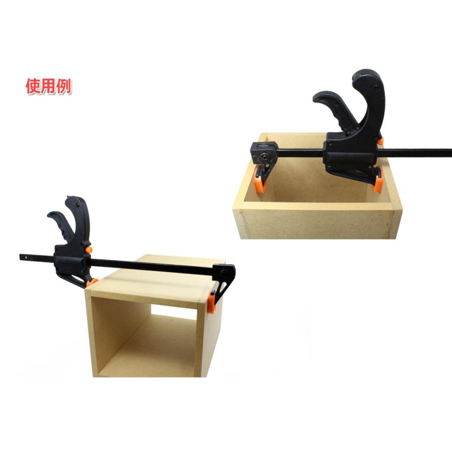 [メール便対応]クイックバークランプ[150mm] ラチェットバークランプ 締め付け＆押し広げ 2Way 固定 工具 木工用 DIY | ブランド登録なし | 03