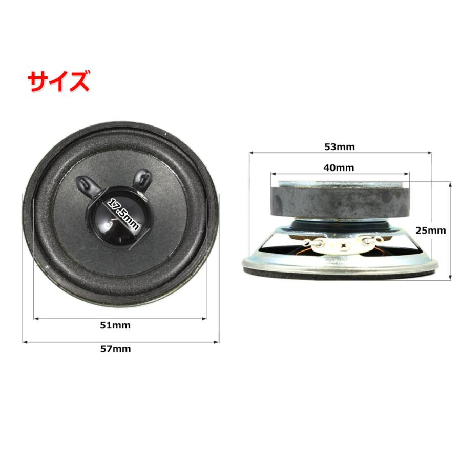 フルレンジスピーカーユニット2インチ(53mm) 4Ω/MAX6W