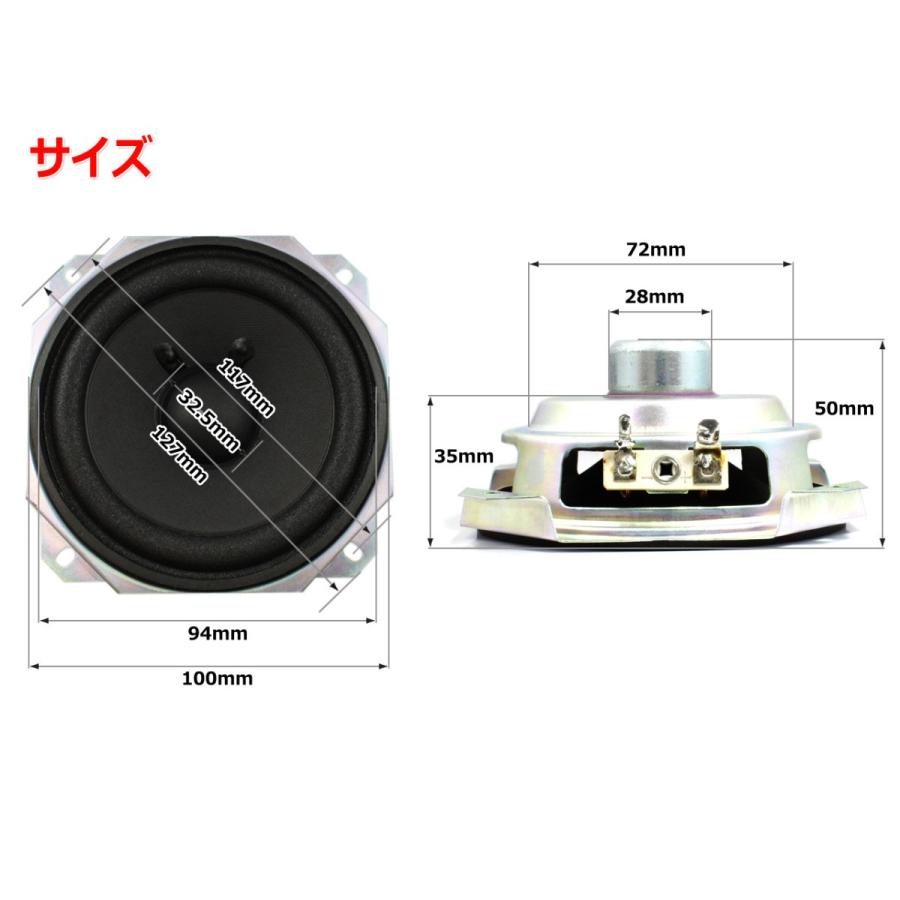 Hi-Fi 4インチ(100mm)スピーカーユニット 16Ω/MAX24W [スピーカー自作