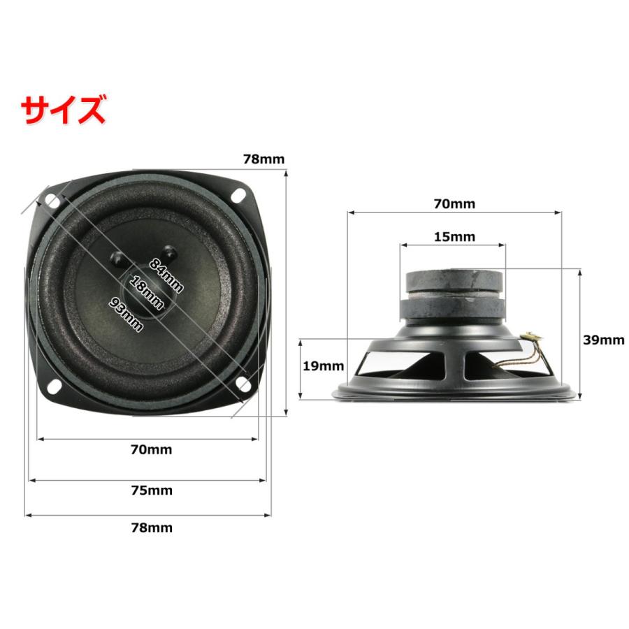 ALTEC LANSING 3インチ(75mm) ダブルマグネットスピーカーユニット 4Ω/8W [スピーカー自作/DIYオーディオ]｜nfj｜02