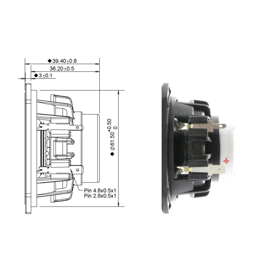 訳あり特価]Peerless PLS-P830985 フルレンジスピーカーユニット2.5
