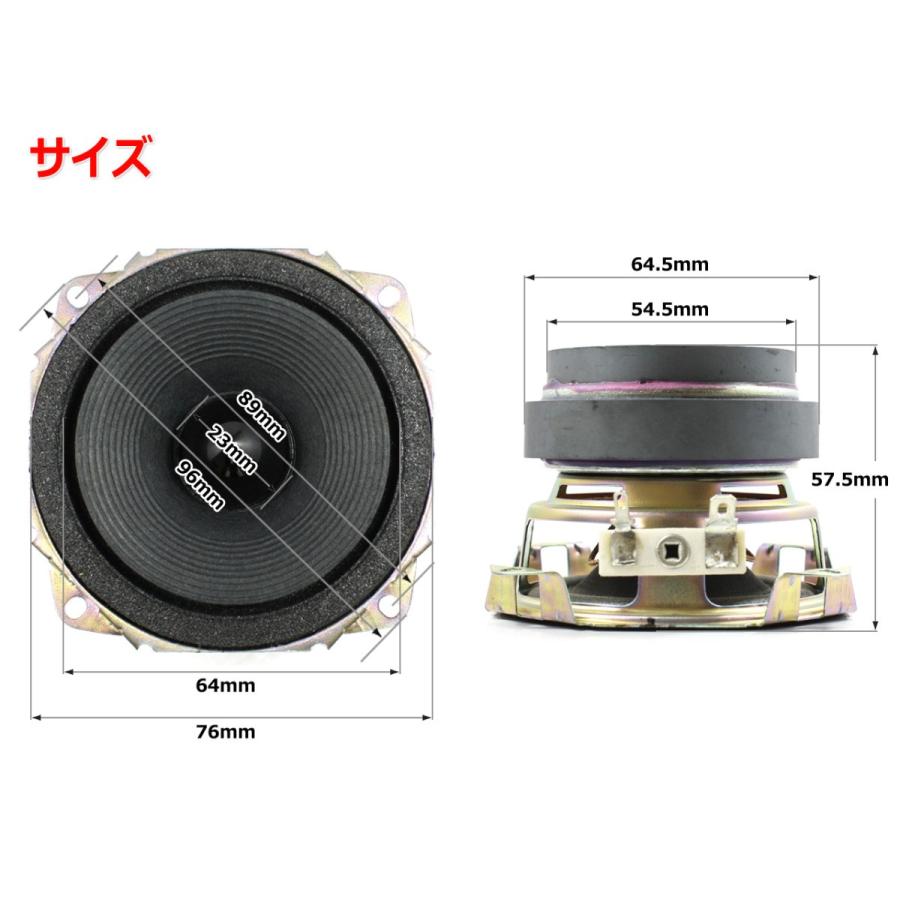フルレンジスピーカーユニット3インチ(76mm) 3Ω/MAX60W フルレンジスピーカーユニット3インチ(76mm) 3Ω/MAX60W