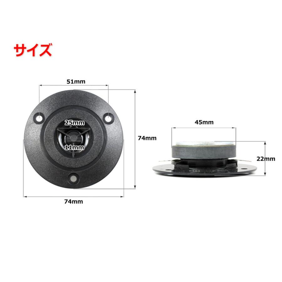 グリルガード一体型 1インチ(25mm)ツイーターユニット 6Ω/(MAX20W