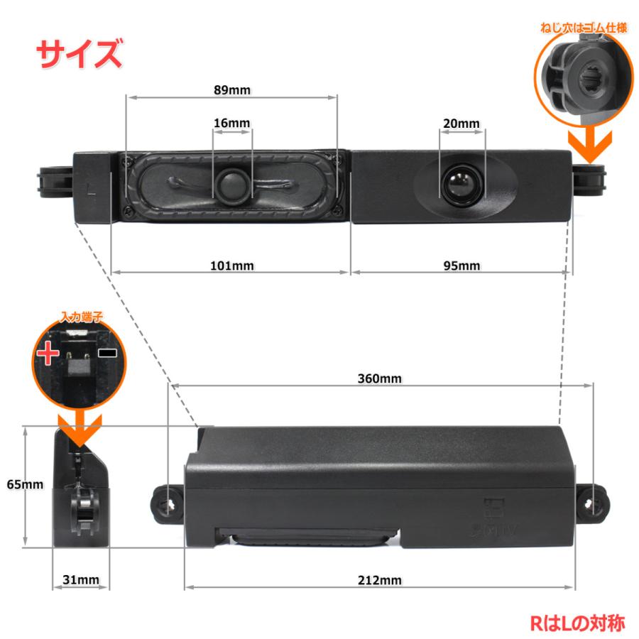 ツイーター＆フルレンジ 2WayスピーカーBOX L/R[2個セット] サウンドバー自作に最適 8Ω/MAX20W[スピーカー自作/DIYオーディオ]｜nfj｜02