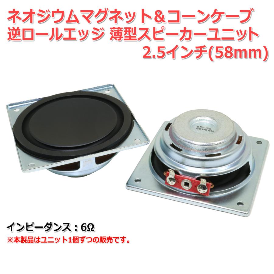 レア]平面樹脂コーン＆逆ロールエッジ フラット フルレンジスピーカー