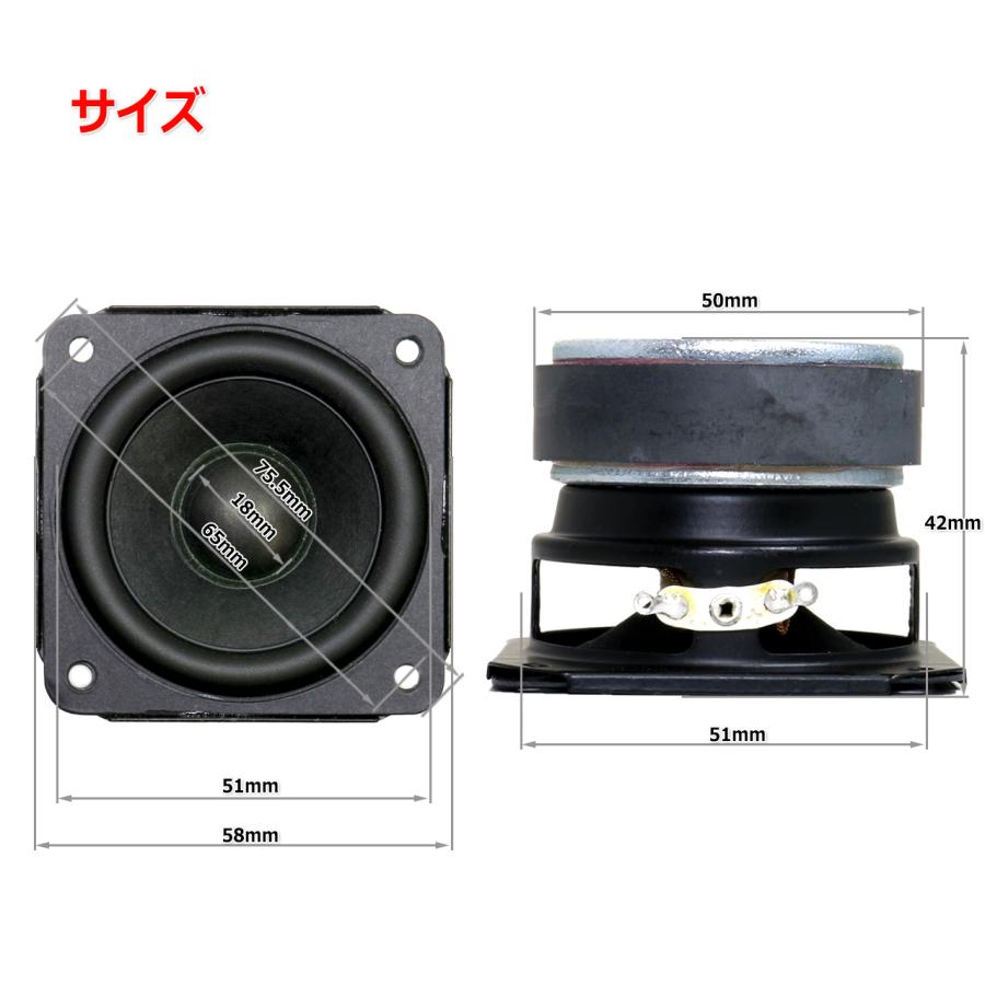 GRAIN AUDIOに似た良音 フルレンジスピーカーユニット2インチ(51mm) 4Ω
