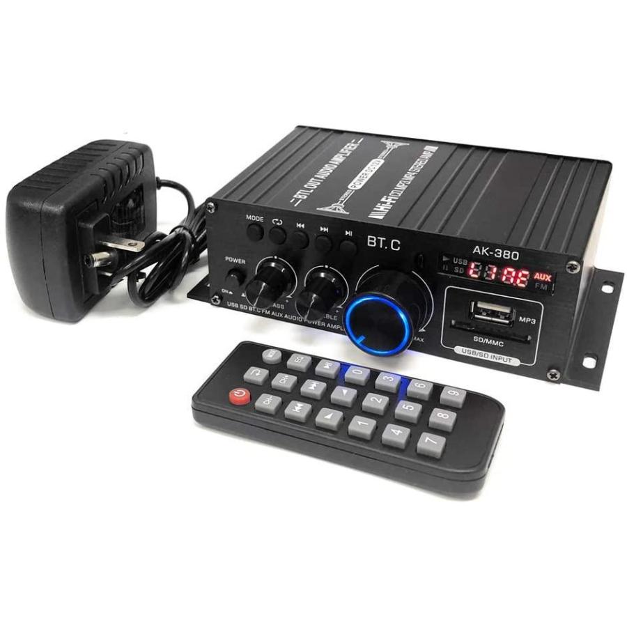 Bluetooth5 0対応 小型2chオーディオアンプ 出力40w 40w Usb Sdカード再生可 アルミボディ Hi Fiステレオ 12v 2 Avアンプ Cvhub4africa Com