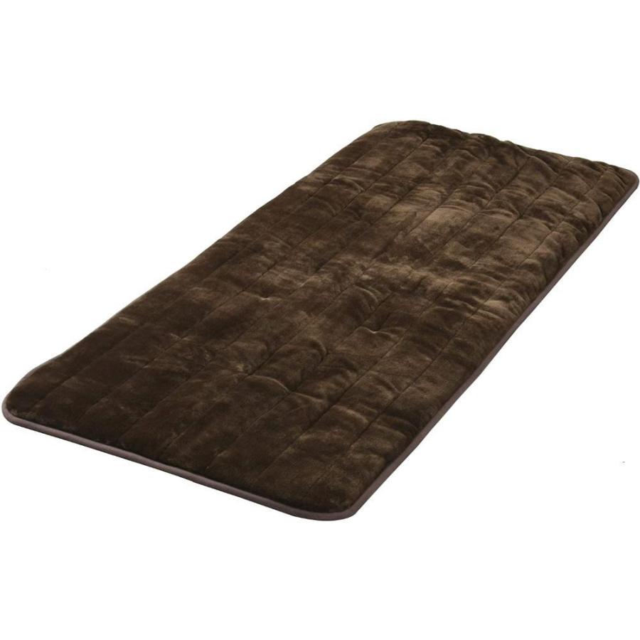 品揃え豊富で (丸洗い可能) 洗えるどこでもカーペット [山善] 180×80cm YWC-182F(T) ブラウン 室温センサー付 フランネル仕上げ 着る毛布、かいまき
