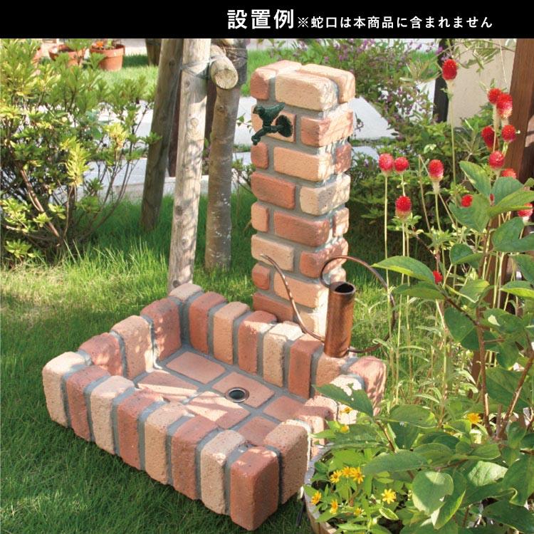 水栓柱カバー 立水栓 水栓柱 かぶせるだけの工事不要水道カバー レンガ風 Hah001 ナチュラルガーデンハウス 通販 Yahoo ショッピング