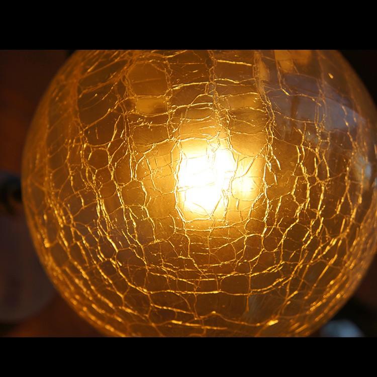 玄関照明 LED照明 アンティーク風 レトロ ひび焼きガラス照明 LED交換