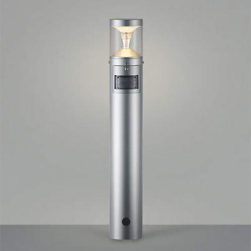 照明 ガーデンライト LED一体型 おしゃれ 屋外 外灯 エクステリア 庭園灯 人感センサー付 シルバーメタリック