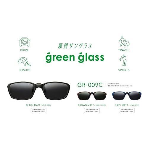HUG OZAWA(ハグオザワ) GR-009C ネイビーマット green glass（グリーングラス） 瞬間サングラス 折りたたみ式クリップ?｜ngo-worksstore｜08