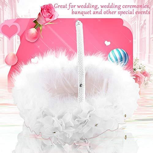 ブランド買うならブランドオフ フラワーバスケット 花かご 花バスケット 花嫁のバスケット レース付き ヨーロッパ式 手織り ロマンチック 結 Heartlandgolfpark Com