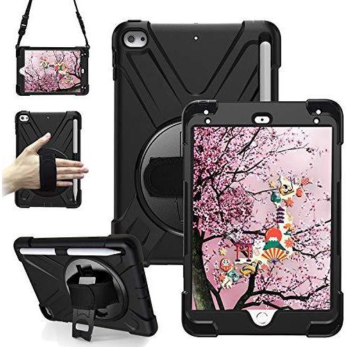 Ipad Mini4 ケース 15 Ipad Mini5 ケース 19 ペンホルダー Sibeittu ペンシル収納 耐衝撃 衝撃吸収 スタンド ハンドス